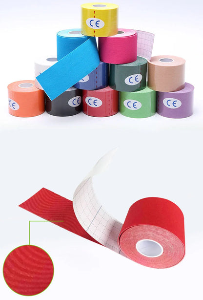 Loogdeel 2Size Kinesiology Tape Athletic Tape Sport Recovery Tape Strapping Gym Fitness Tennis Running Knee Muscle Protector