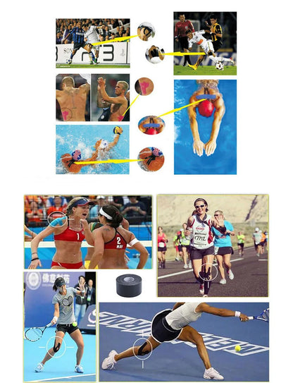 Loogdeel 2Size Kinesiology Tape Athletic Tape Sport Recovery Tape Strapping Gym Fitness Tennis Running Knee Muscle Protector