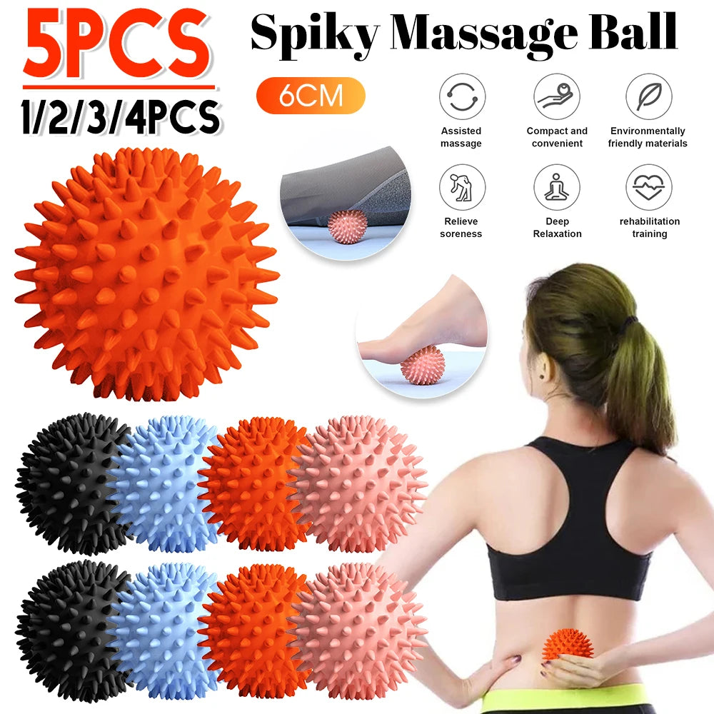 Sport Massage Ball 6CM Myofascial Release Massager Spiky Deep Tissue Trigger Point Muscle Recovery Pain Relief Durable Hedgehog