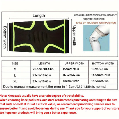 1PC Fitness Running Cycling Knee Support Braces Elastic Nylon Sport Compression Knee Pad Sleeve for Basketball Volleyball