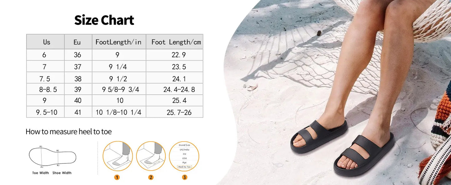 Asgard Women Orthopedic Slippers Summer Outdoor Platform Beach Sandals With Arch Support Soft Recovery Slides Light House Slides