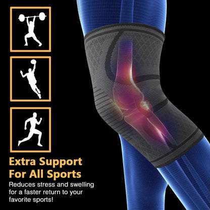 1PC Fitness Running Cycling Knee Support Braces Elastic Nylon Sport Compression Knee Pad Sleeve for Basketball Volleyball