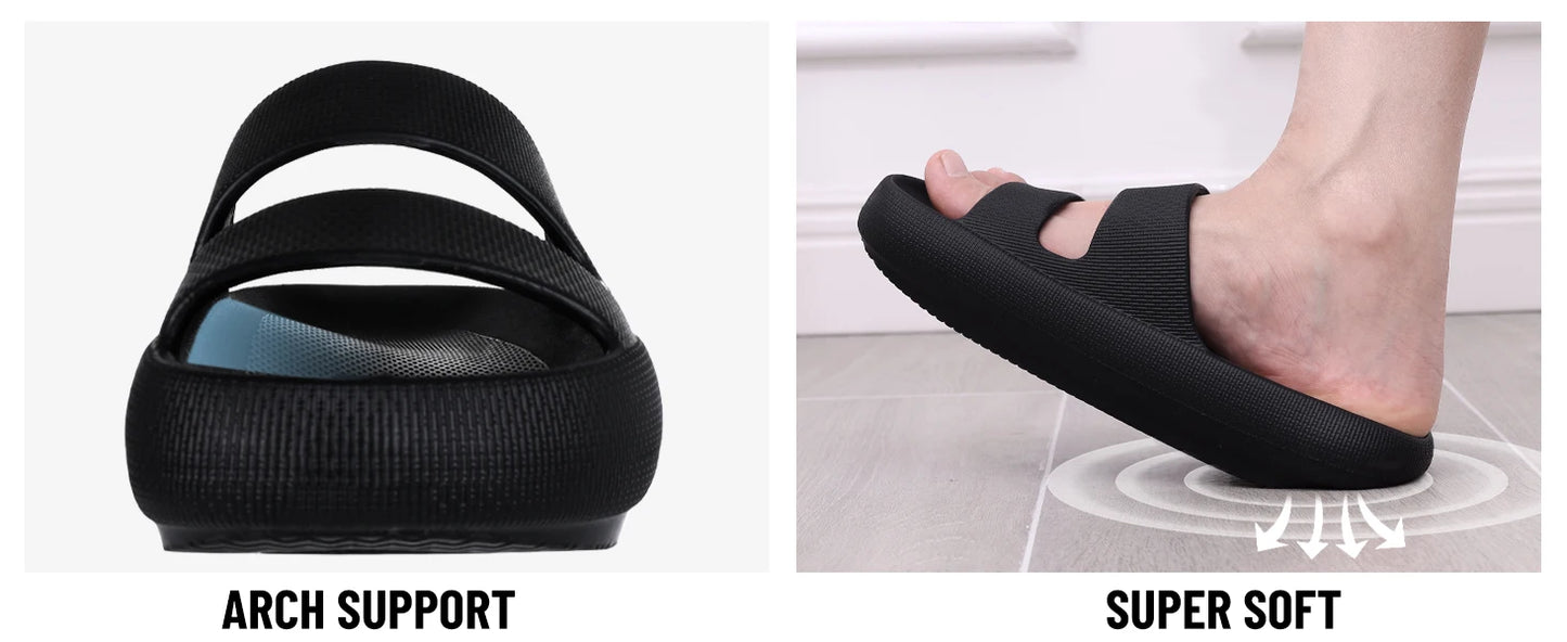 Asgard Women Orthopedic Slippers Summer Outdoor Platform Beach Sandals With Arch Support Soft Recovery Slides Light House Slides
