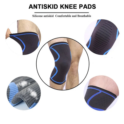 1PC Fitness Running Cycling Knee Support Braces Elastic Nylon Sport Compression Knee Pad Sleeve for Basketball Volleyball