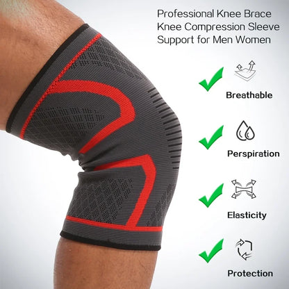 1PC Fitness Running Cycling Knee Support Braces Elastic Nylon Sport Compression Knee Pad Sleeve for Basketball Volleyball